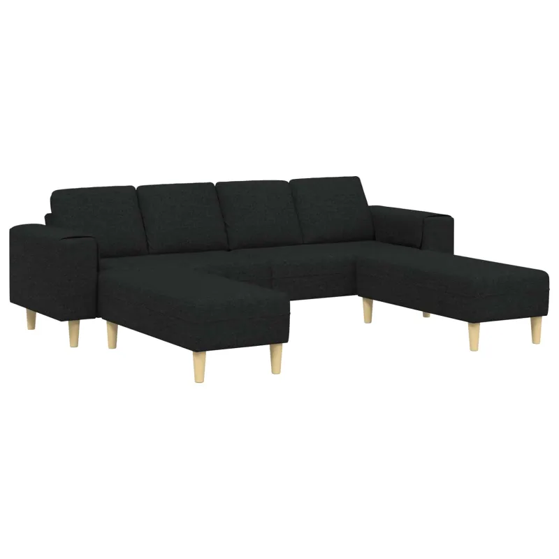 Svetainės sofa 3 pcs Juoda Poliesteris