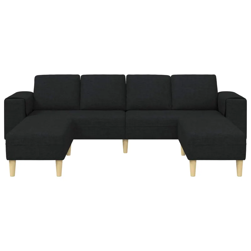 Svetainės sofa 3 pcs Juoda Poliesteris