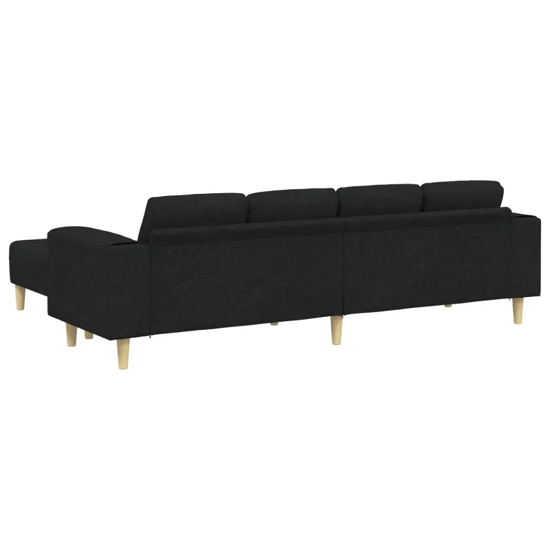 Svetainės sofa 3 pcs Juoda Poliesteris