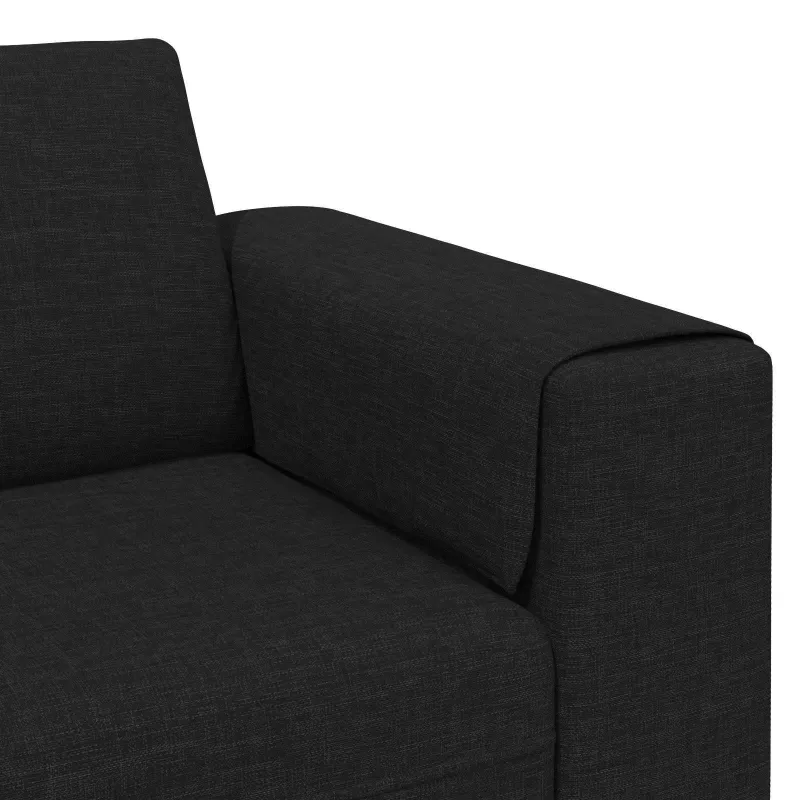 Svetainės sofa 3 pcs Juoda Poliesteris