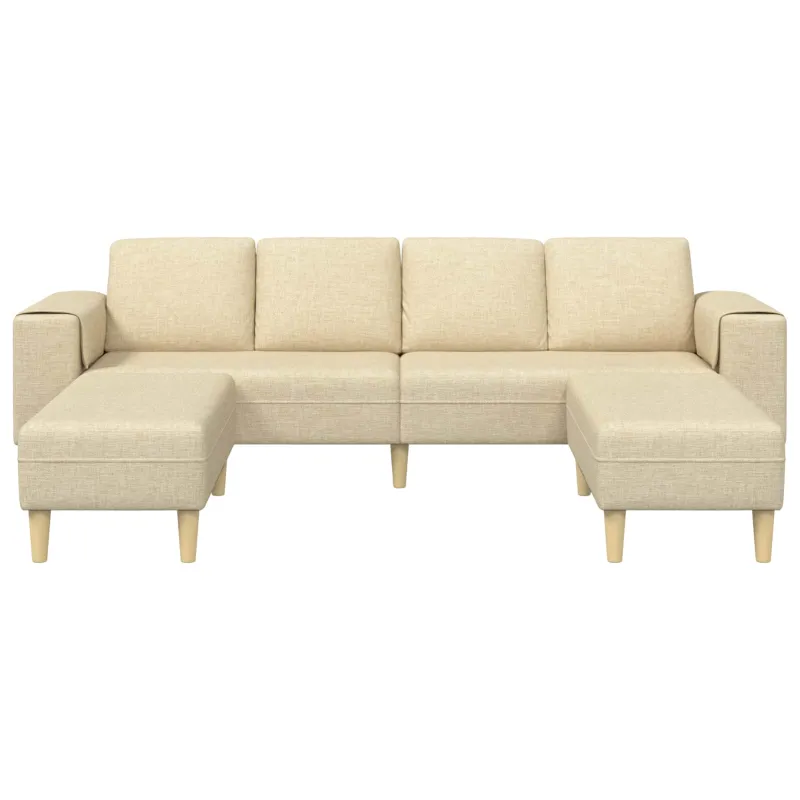 Svetainės sofa 3 pcs Kreminė Poliesteris