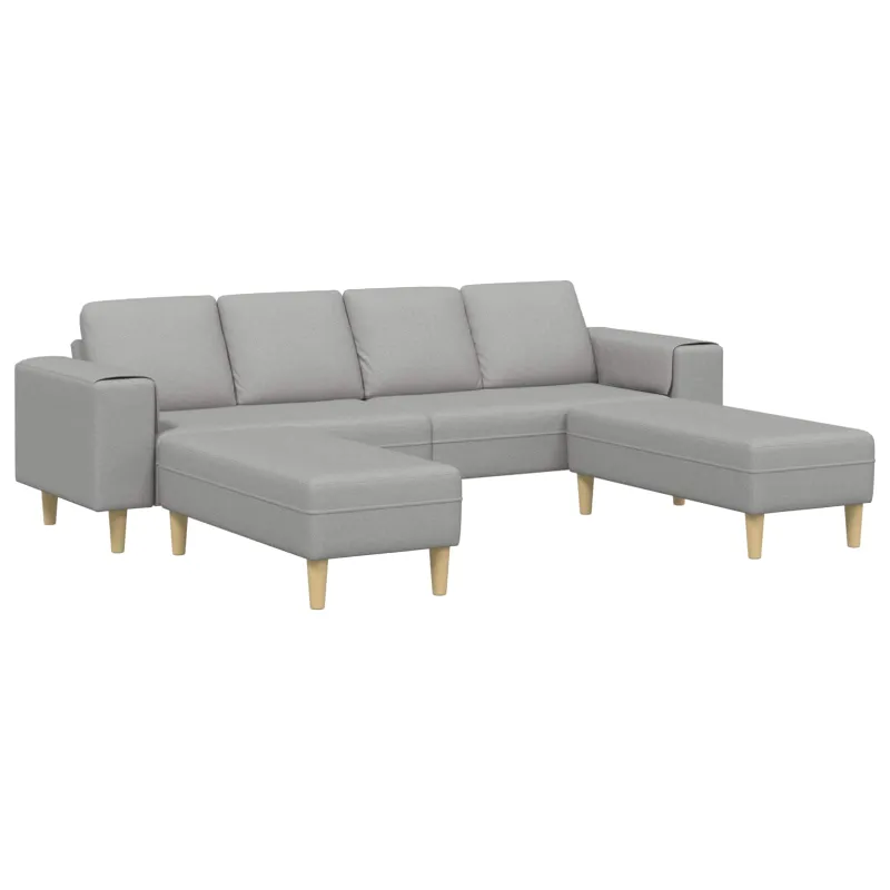 Svetainės sofa 3 pcs Debesų pilka 250 x 188 x 76 cm Poliesteris