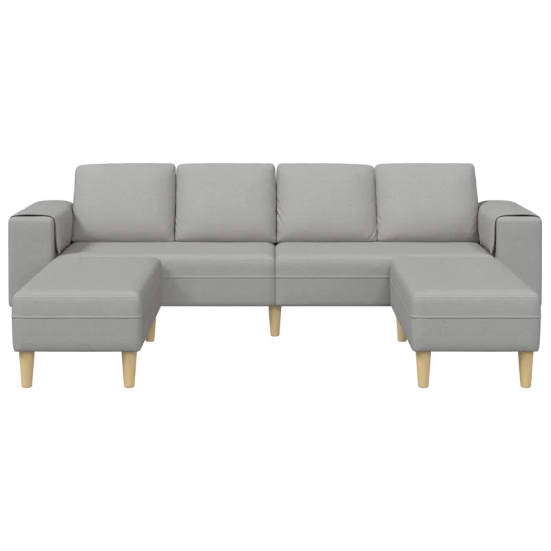 Svetainės sofa 3 pcs Debesų pilka 250 x 188 x 76 cm Poliesteris