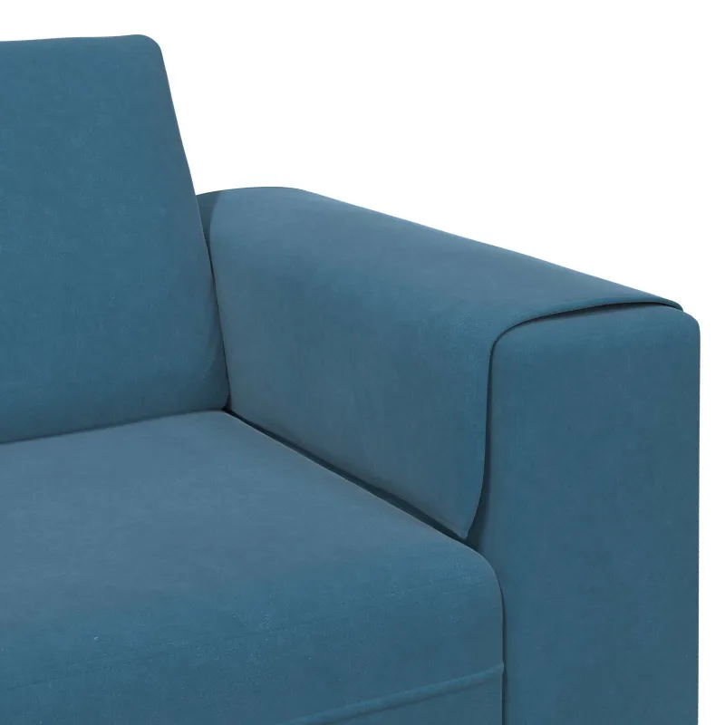 Svetainės sofa 3 pcs Mėlyna 250 x 188 x 76 cm