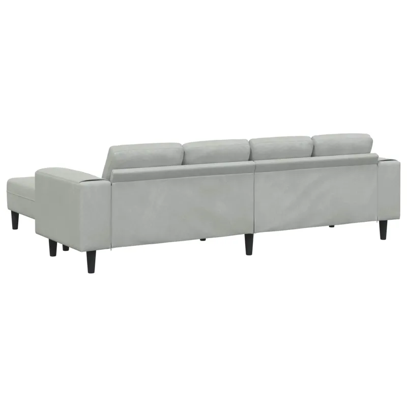 Svetainės sofa 3 pcs Šviesiai pilka 250 x 188 x 76 cm