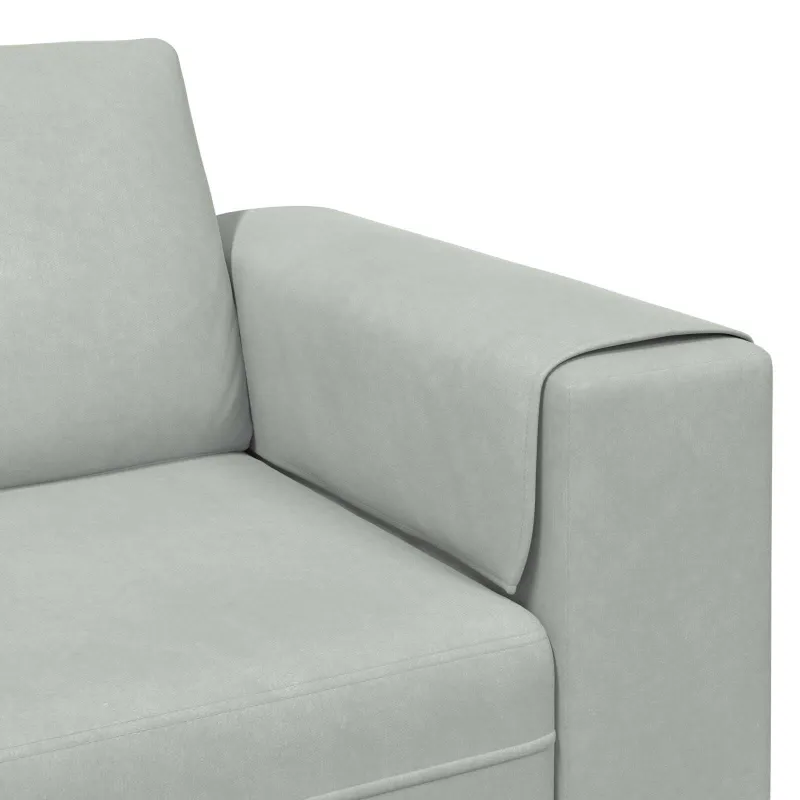 Svetainės sofa 3 pcs Šviesiai pilka 250 x 188 x 76 cm
