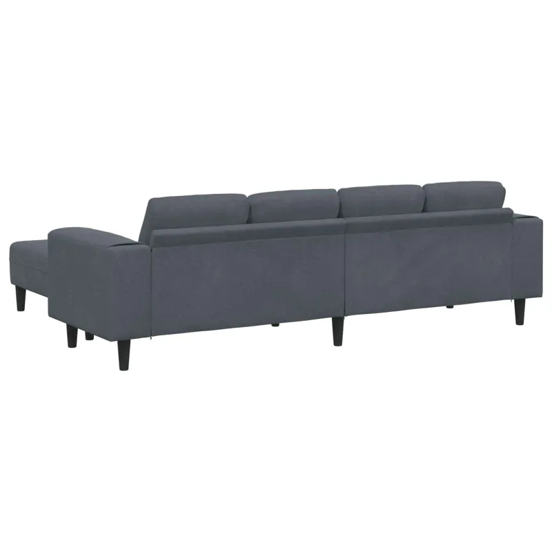 Svetainės sofa 3 pcs Tamsiai pilka 250 x 188 x 76 cm