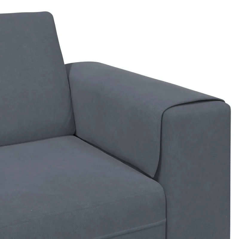 Svetainės sofa 3 pcs Tamsiai pilka 250 x 188 x 76 cm