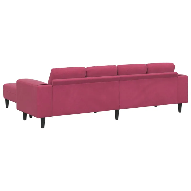 Svetainės sofa 3 pcs Vyno raudona 250 x 188 x 76 cm