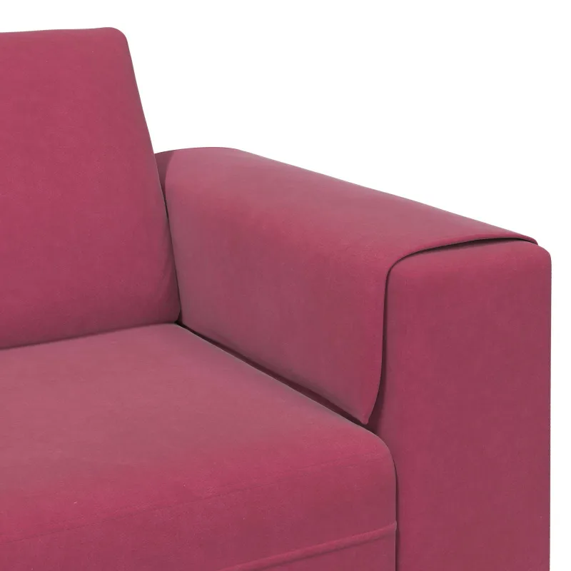 Svetainės sofa 3 pcs Vyno raudona 250 x 188 x 76 cm