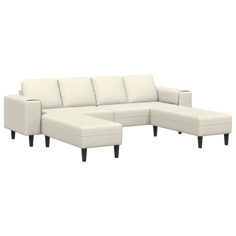 Svetainės sofa 3 pcs Kreminė 250 x 188 x 76 cm
