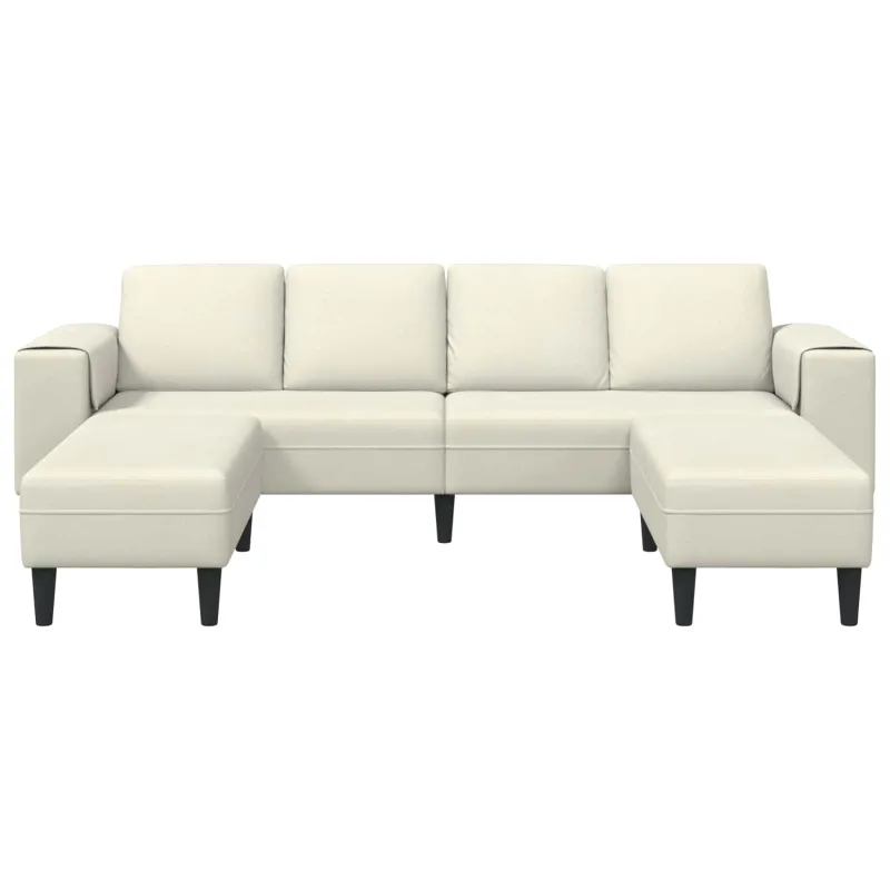 Svetainės sofa 3 pcs Kreminė 250 x 188 x 76 cm