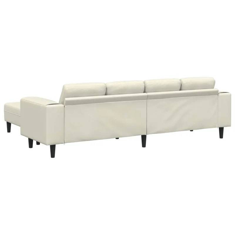 Svetainės sofa 3 pcs Kreminė 250 x 188 x 76 cm