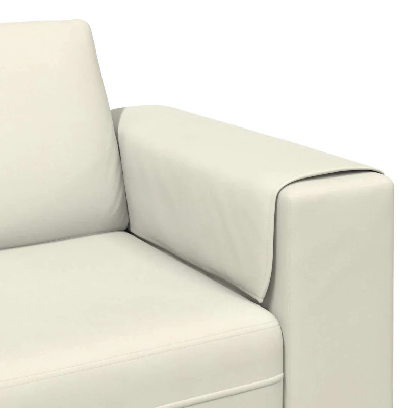 Svetainės sofa 3 pcs Kreminė 250 x 188 x 76 cm
