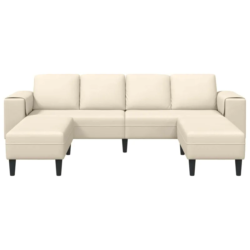 Sofa Kreminė 250 x 188 x 76 cm Kordūrinis audinys