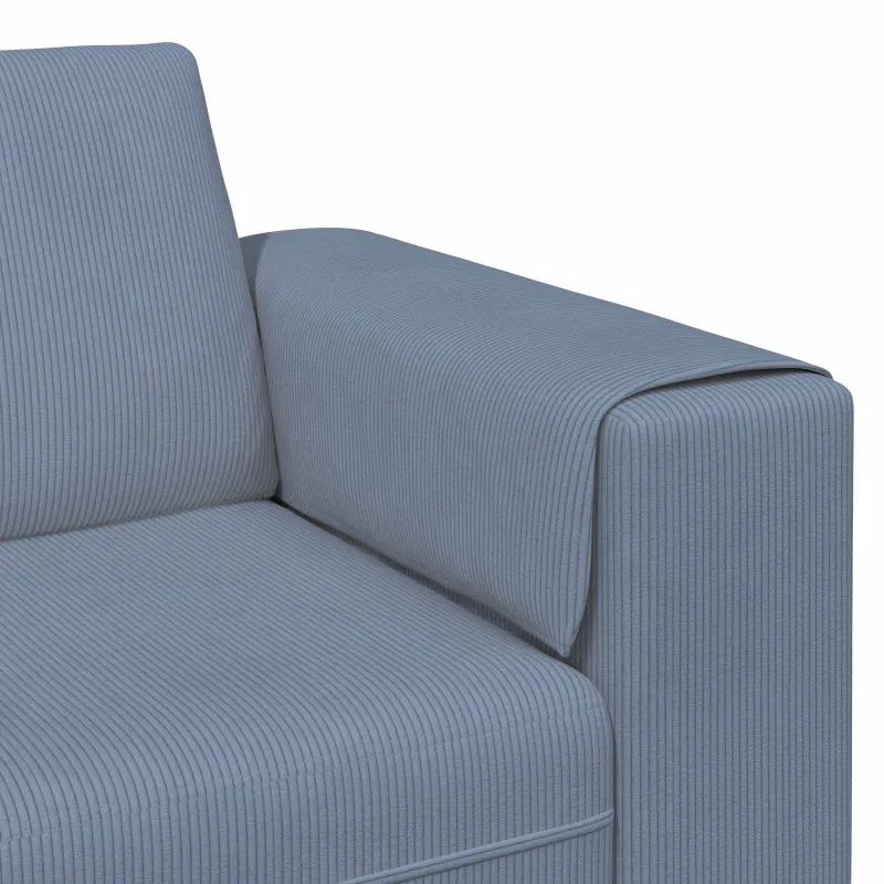 Sofa Mėlyna 250 x 188 x 76 cm Kordūrinis audinys