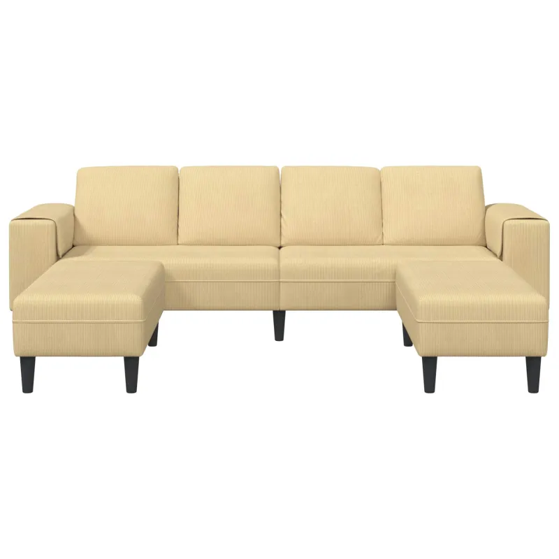 Sofa Pilkai žalia 250 x 188 x 76 cm Kordūrinis audinys