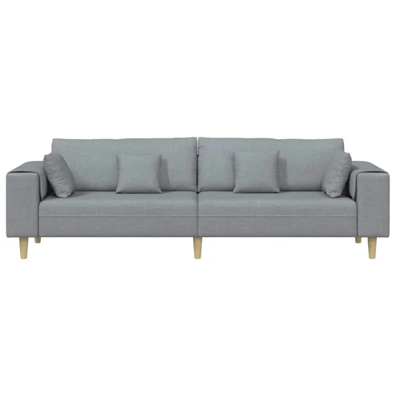 Sofa su pagalve Šviesiai pilka 250 x 77 x 76 cm audinys
