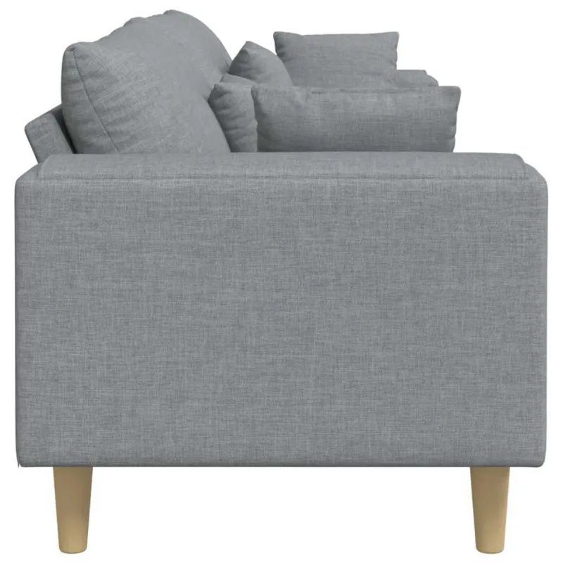 Sofa su pagalve Šviesiai pilka 250 x 77 x 76 cm audinys