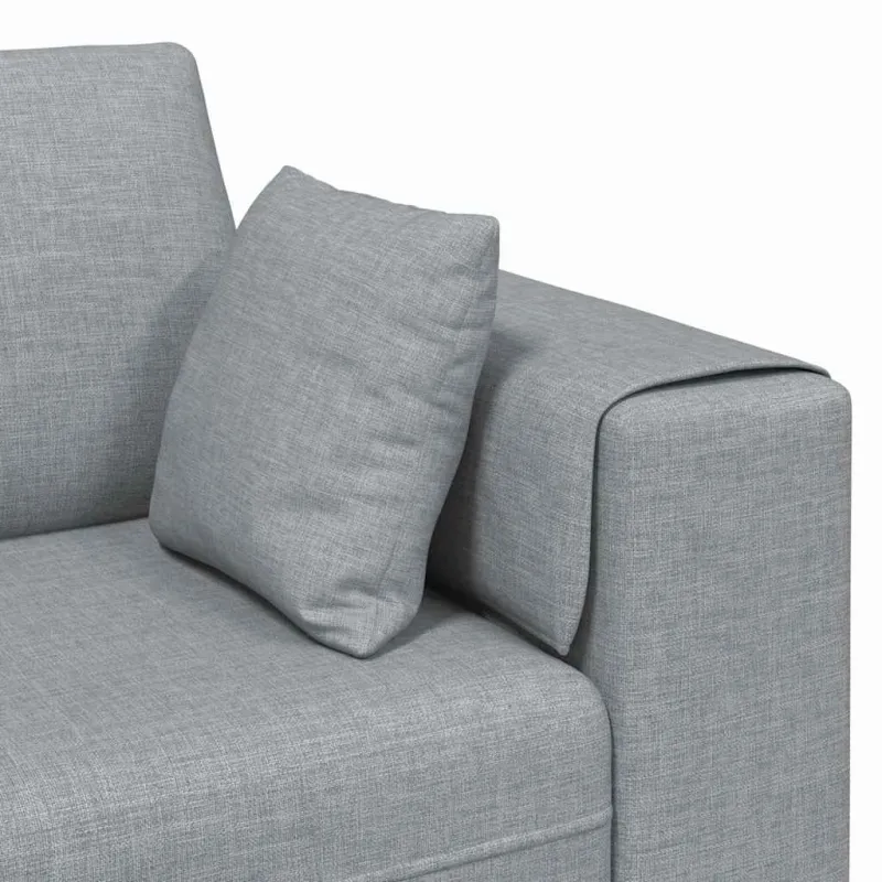 Sofa su pagalve Šviesiai pilka 250 x 77 x 76 cm audinys