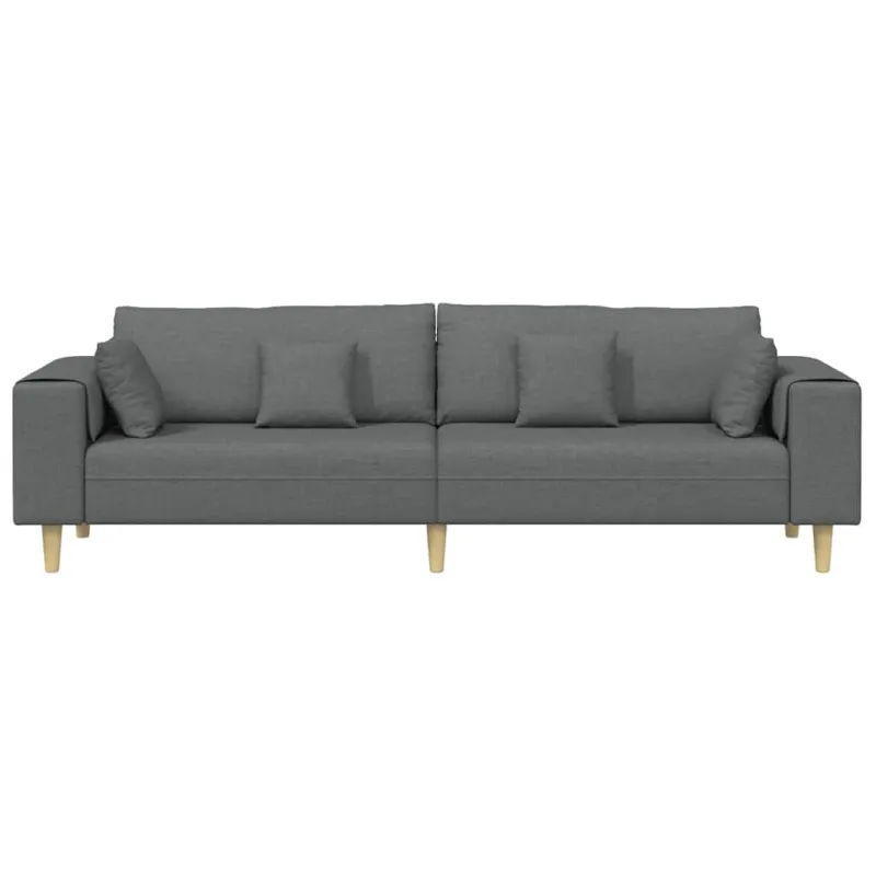 Sofa su pagalve Tamsiai pilka 250 x 77 x 76 cm audinys