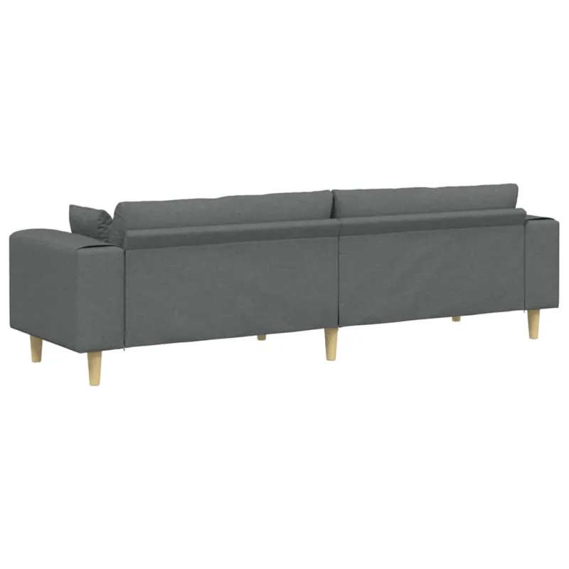 Sofa su pagalve Tamsiai pilka 250 x 77 x 76 cm audinys