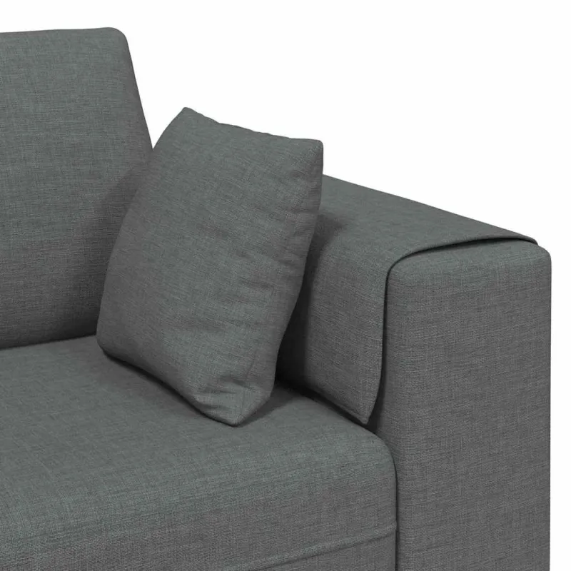 Sofa su pagalve Tamsiai pilka 250 x 77 x 76 cm audinys