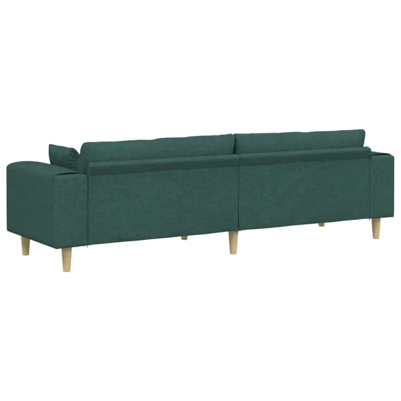 Sofa su pagalve Tamsiai žalia 250 x 77 x 76 cm audinys