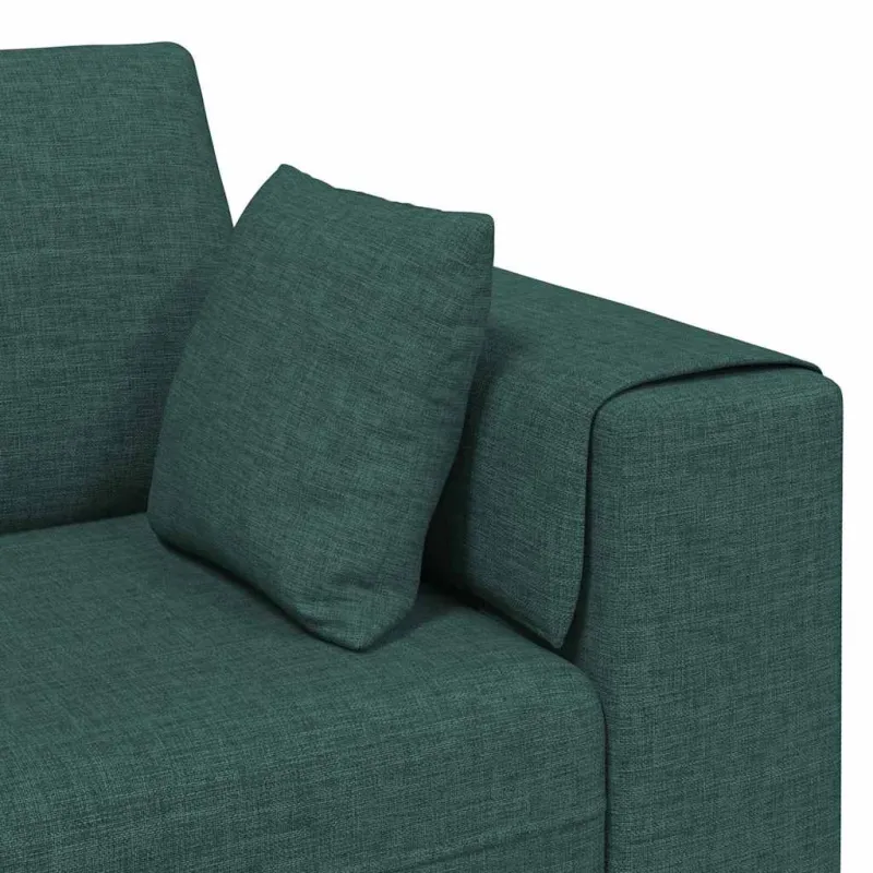 Sofa su pagalve Tamsiai žalia 250 x 77 x 76 cm audinys