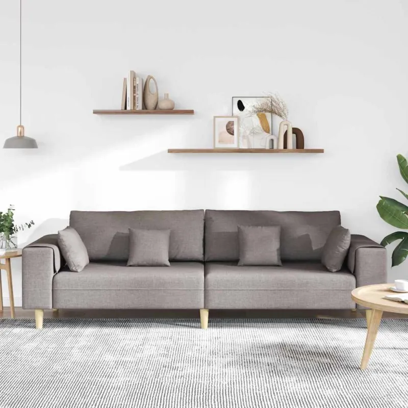 Sofa su pagalve Taupe 250 x 77 x 76 cm audinys