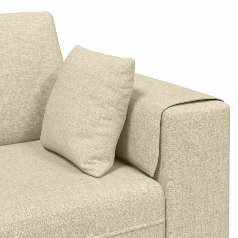 Sofa su pagalve Kreminė 250 x 77 x 76 cm audinys