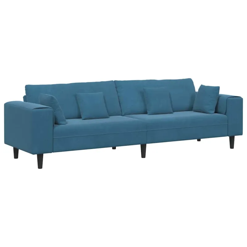 Sofa Mėlyna 250 x 77 x 76 cm Aksomas