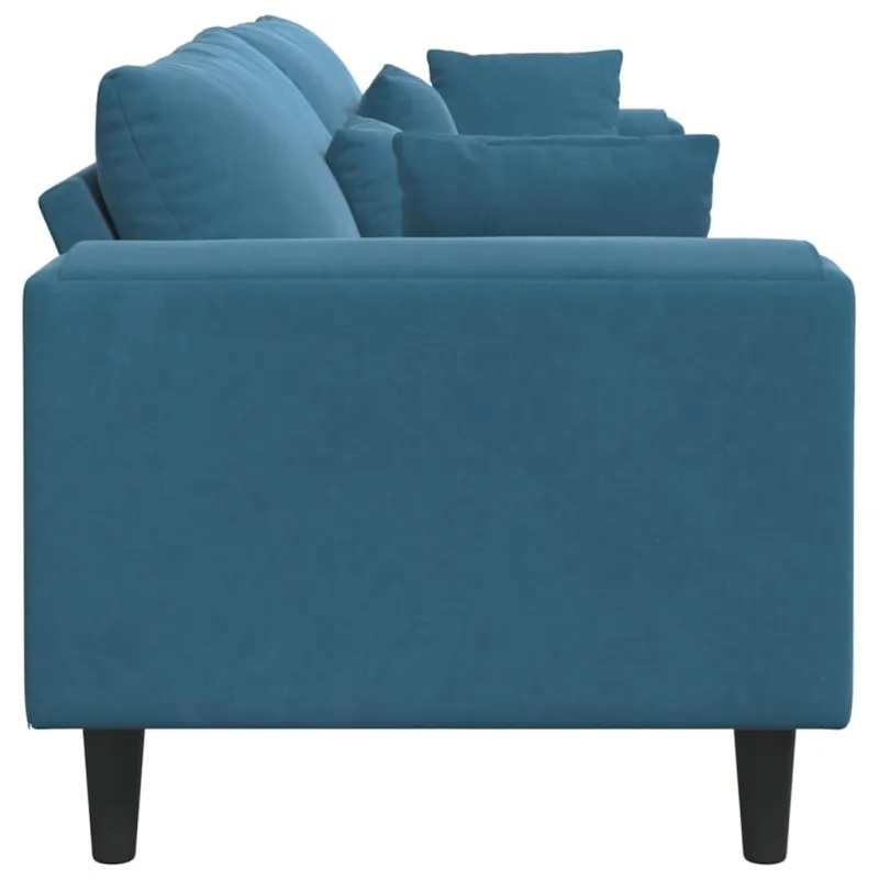 Sofa Mėlyna 250 x 77 x 76 cm Aksomas
