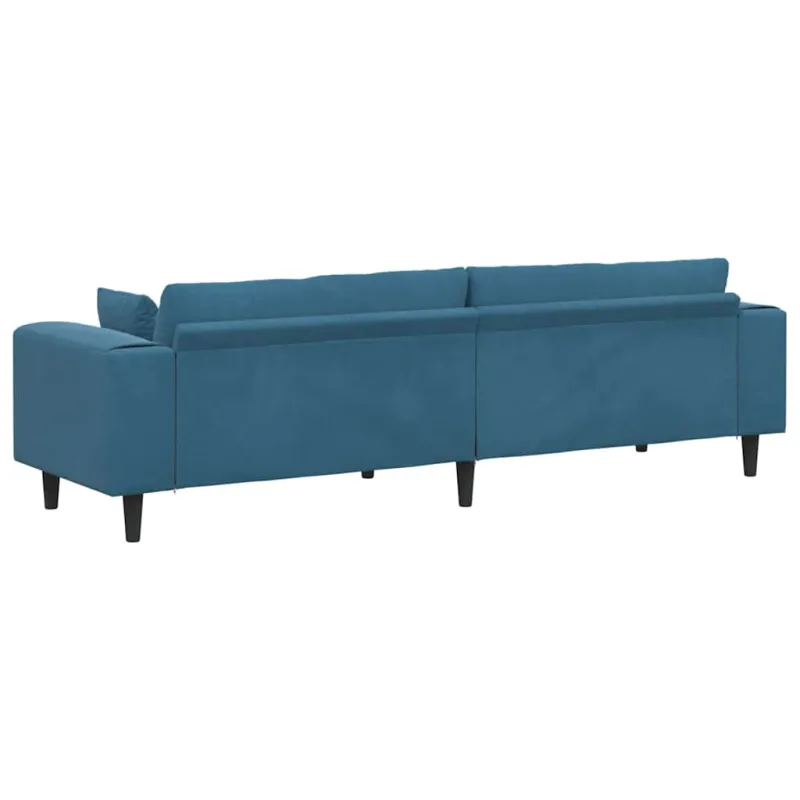 Sofa Mėlyna 250 x 77 x 76 cm Aksomas