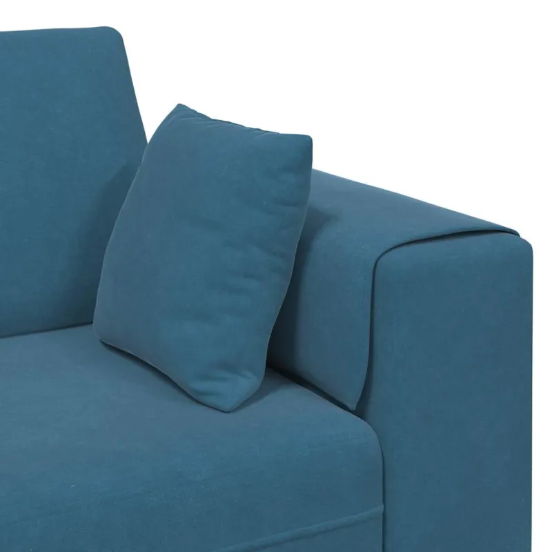 Sofa Mėlyna 250 x 77 x 76 cm Aksomas
