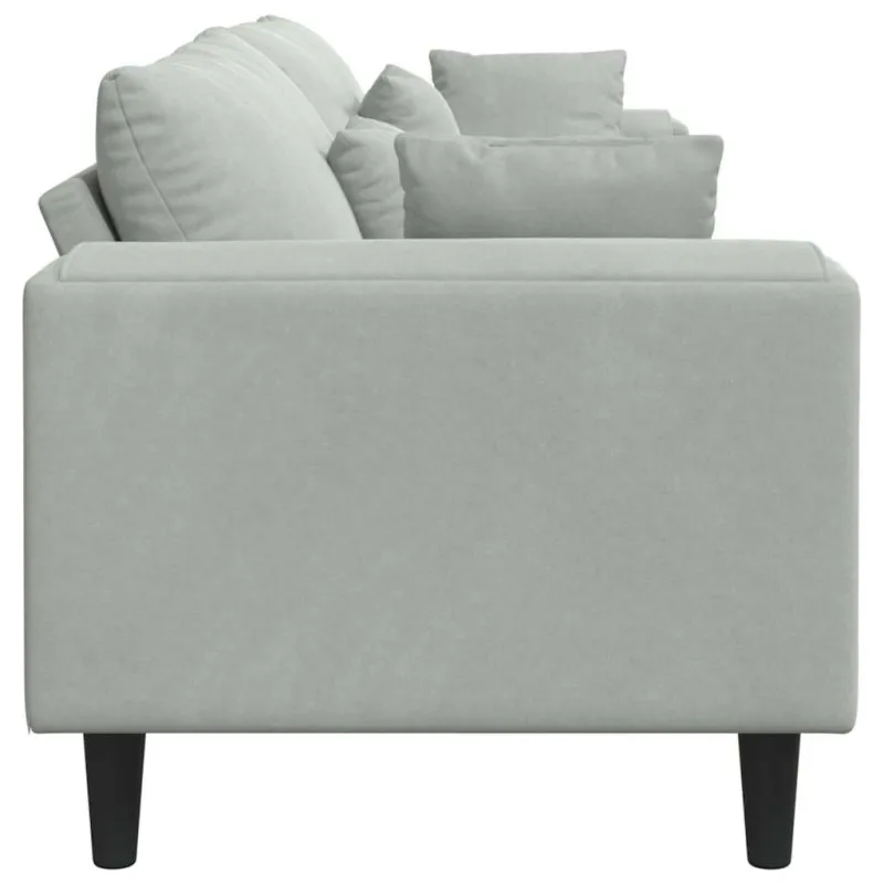 Sofa Šviesiai pilka 250 x 77 x 76 cm Aksomas