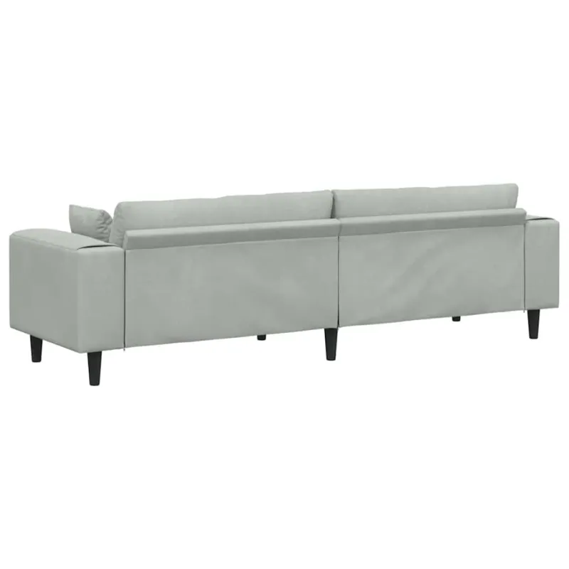 Sofa Šviesiai pilka 250 x 77 x 76 cm Aksomas