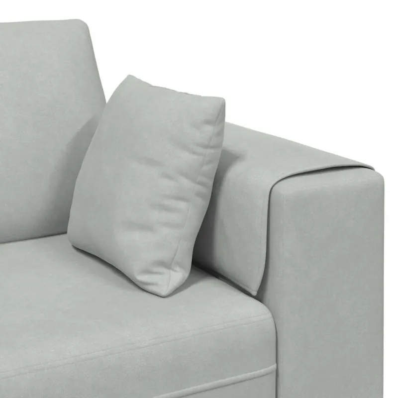 Sofa Šviesiai pilka 250 x 77 x 76 cm Aksomas