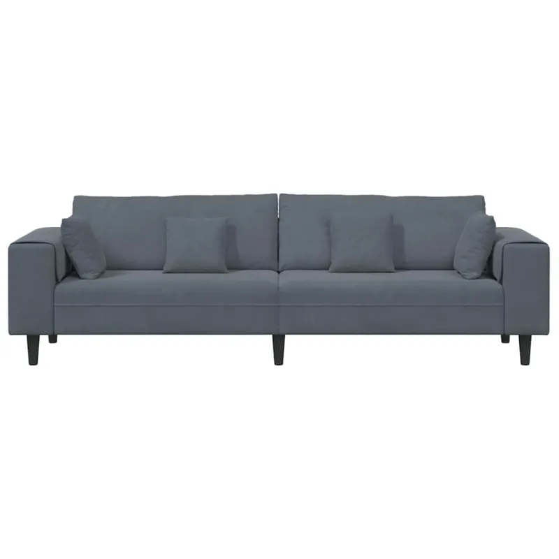 Sofa Tamsiai pilka 250 x 77 x 76 cm Aksomas