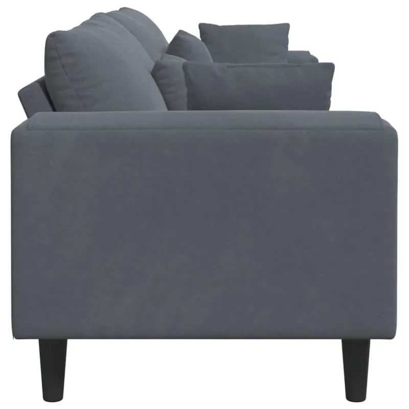 Sofa Tamsiai pilka 250 x 77 x 76 cm Aksomas