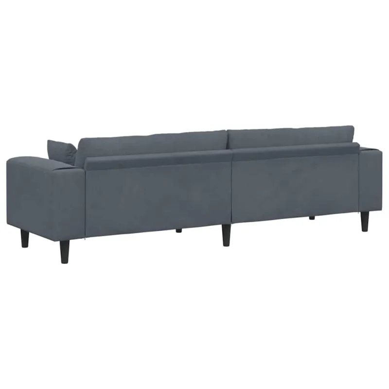 Sofa Tamsiai pilka 250 x 77 x 76 cm Aksomas