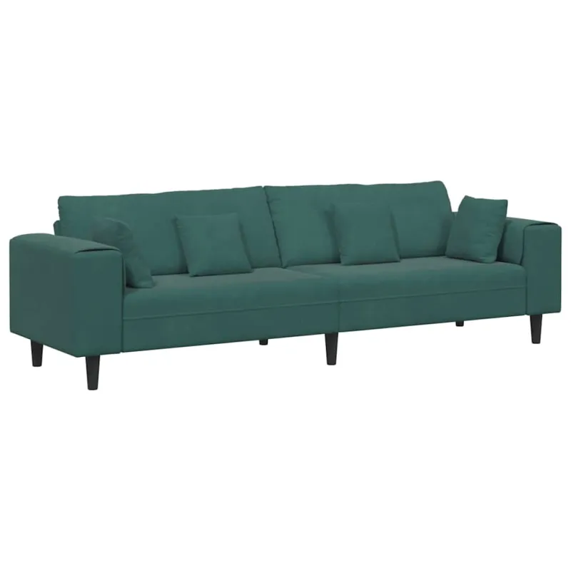 Sofa Tamsiai žalia 250 x 77 x 76 cm Aksomas