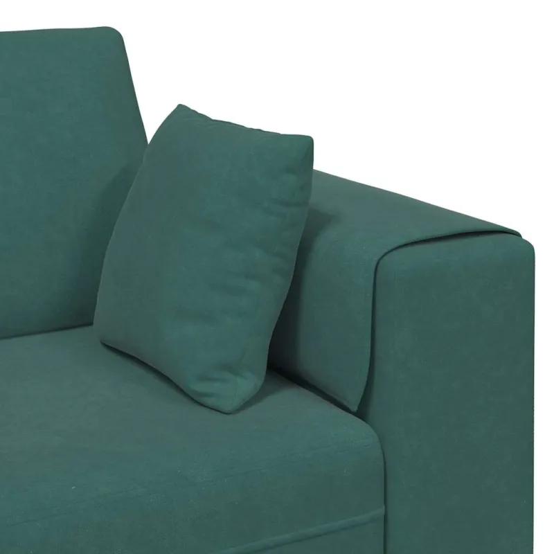 Sofa Tamsiai žalia 250 x 77 x 76 cm Aksomas