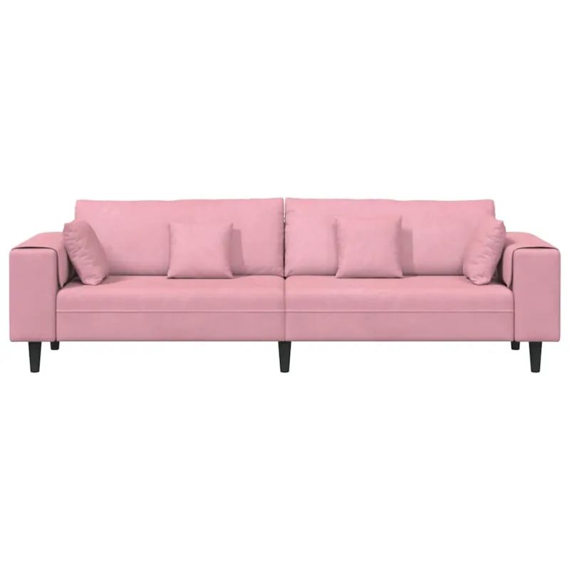 Sofa Rožinė 250 x 77 x 76 cm Aksomas