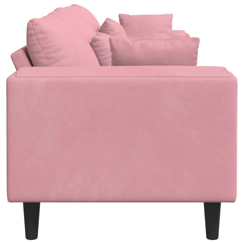 Sofa Rožinė 250 x 77 x 76 cm Aksomas