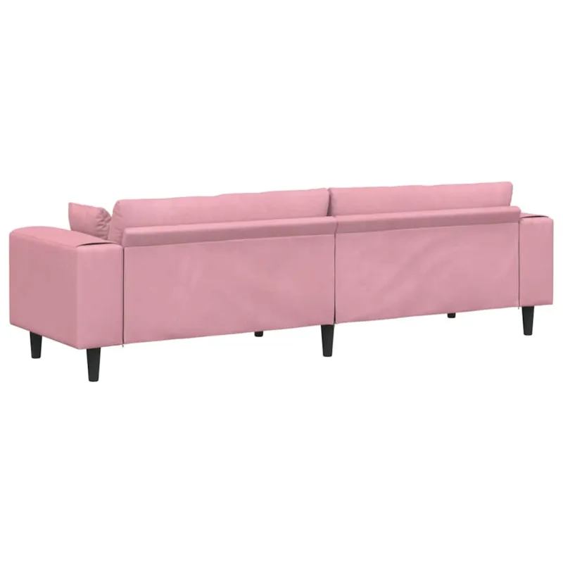 Sofa Rožinė 250 x 77 x 76 cm Aksomas
