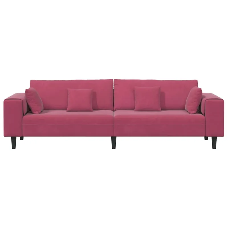 Sofa Vyno raudona 250 x 77 x 76 cm Aksomas