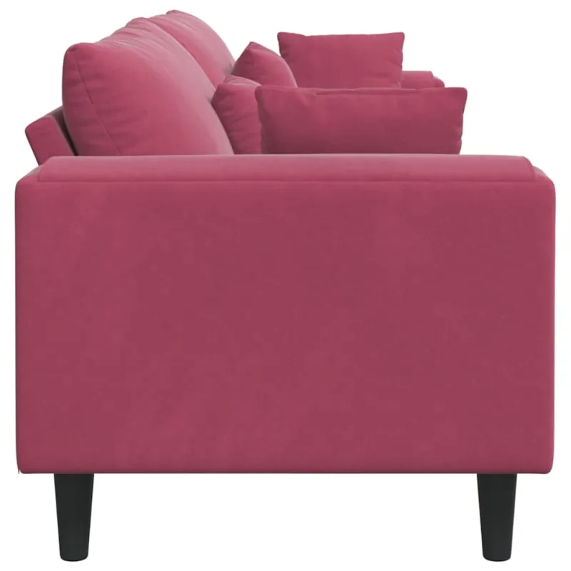 Sofa Vyno raudona 250 x 77 x 76 cm Aksomas