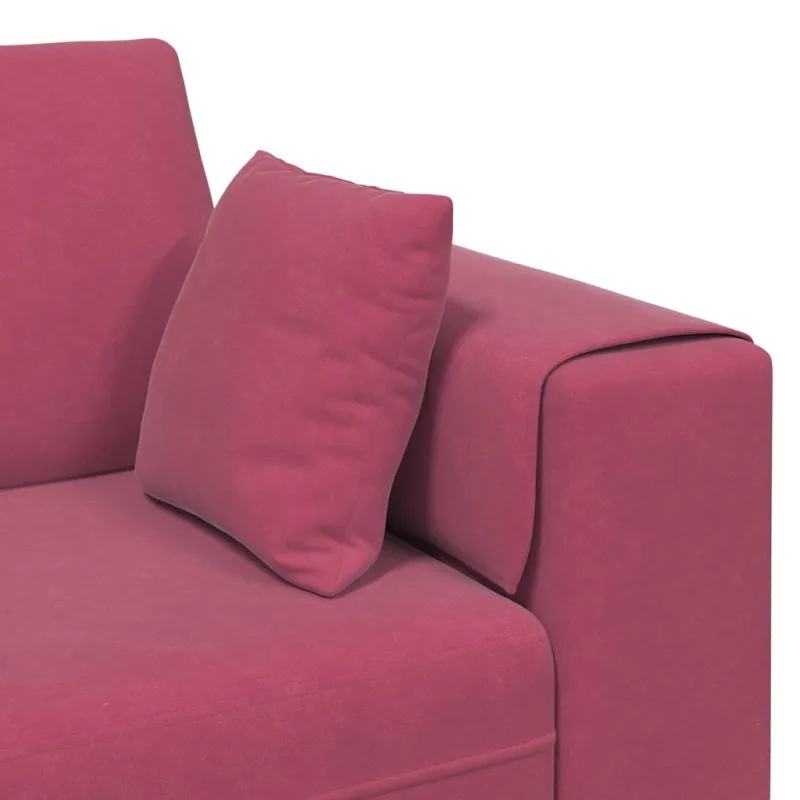 Sofa Vyno raudona 250 x 77 x 76 cm Aksomas