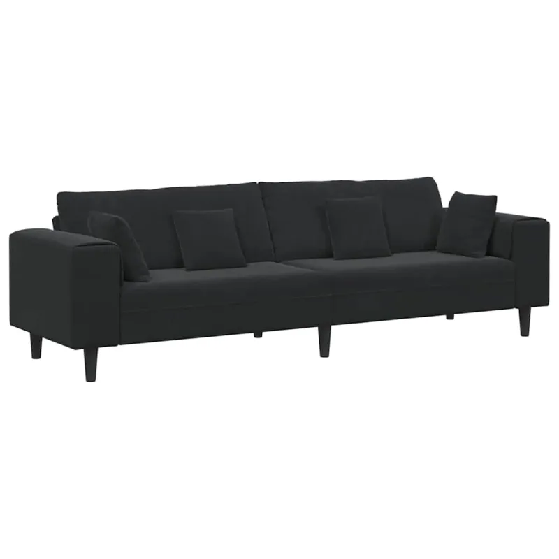 Sofa Juoda 250 x 77 x 76 cm Aksomas